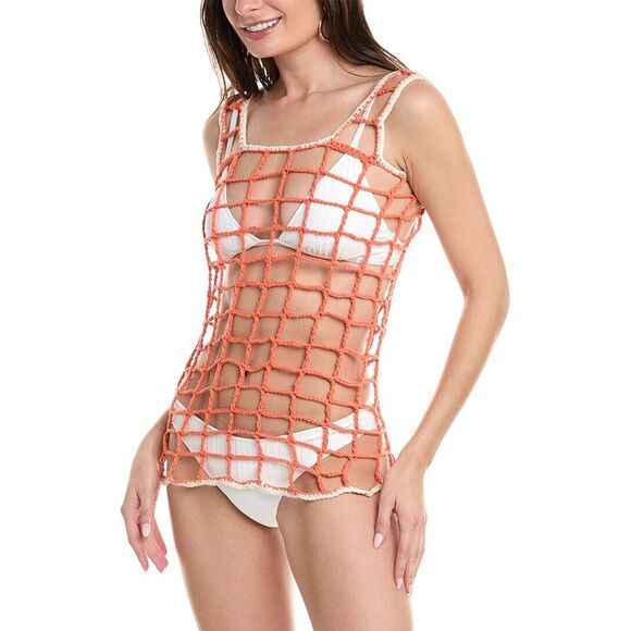 Agua Bendita Womens  Kaaw Cover-Up, Orange - Picture 1 of 3